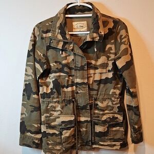 Ci Sono Originals Zip Up Camo Denim Jacket With Pockets Sz. S